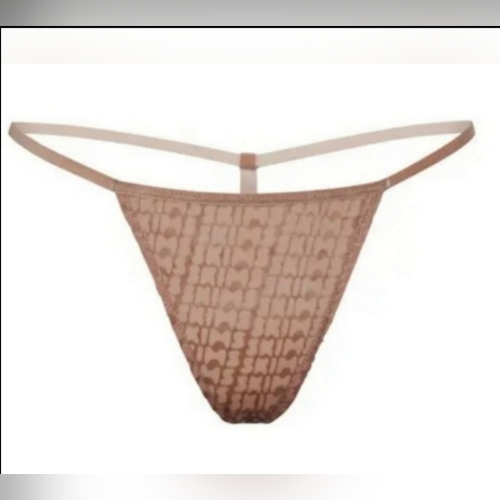 SKIMS Velvet LogoT-String Thong CHAI/ 3X/NWT
